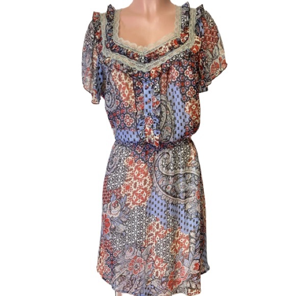 American Rag Boho Floral Cie Midi Dress 0X EUC - Picture 5 of 8